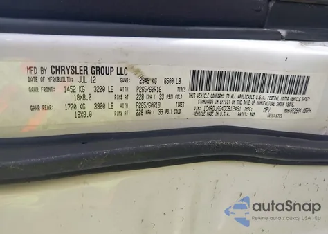 2013 Dodge Durango Sxt from USA, damaged, VIN 1C4RDJAG4DC512491